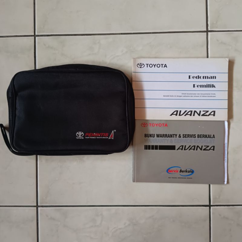 Buku pedoman pemilik Buku warranty dan servis berkala Manual Book Toyota Avanza 2004-2011 Free tas O