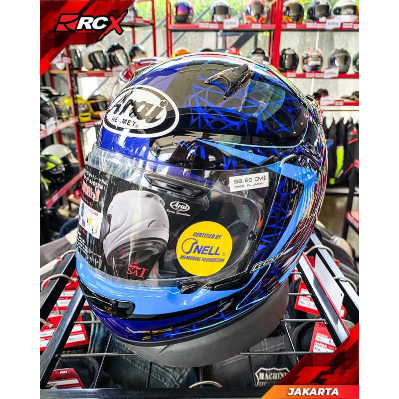 Helm Second Scnd 2nd ARAI Quantum J Sting Blue Size M