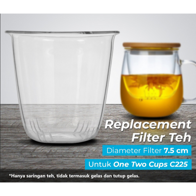 Saringan Teh Filter Pengganti untuk Cangkir Teh Kaca