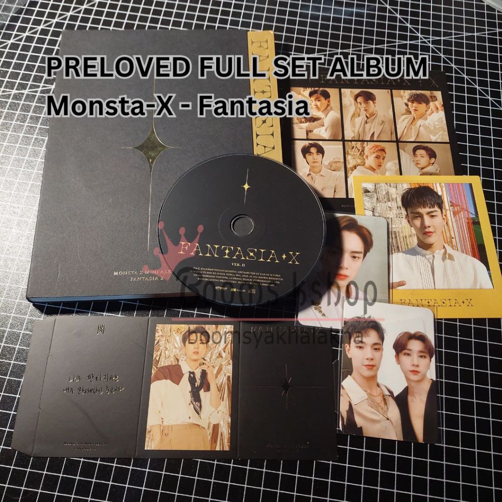 PRELOVED FULL SET ALBUM MONSTA-X FANTASIA UNSEALED CD PHOTOBOOK PHOTOCARD PHOTO CARD POLAROID POLA S