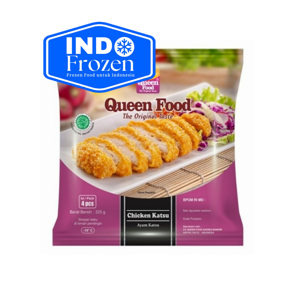 

QUEEN FOOD CHICKEN KATSU 325GR ISI 4 / AYAM KATSU