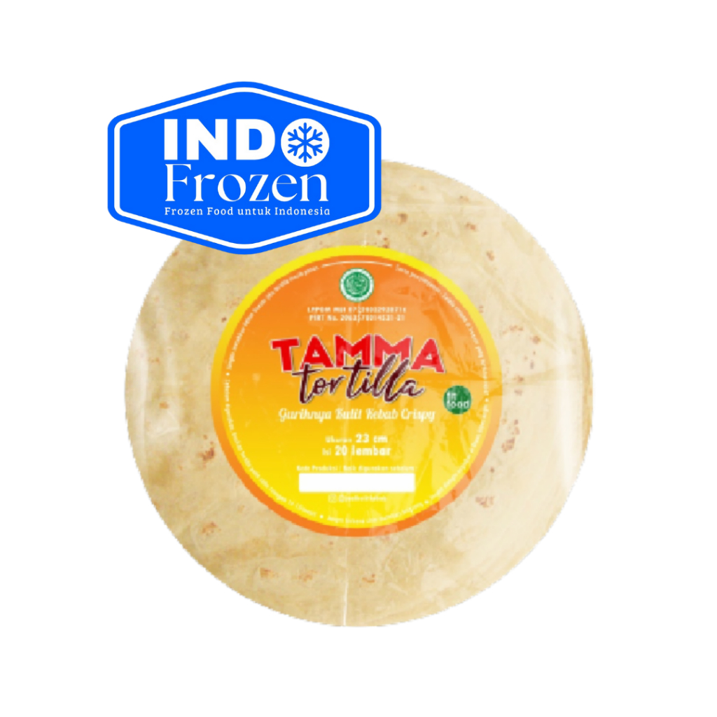 

KULIT KEBAB TORTILLA UKURAN 23CM ISI 20 LEMBAR 1100GR BPOM TAMMA FOOD