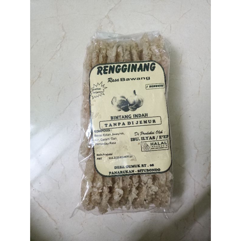 

Rengginang rasa bawang mentah