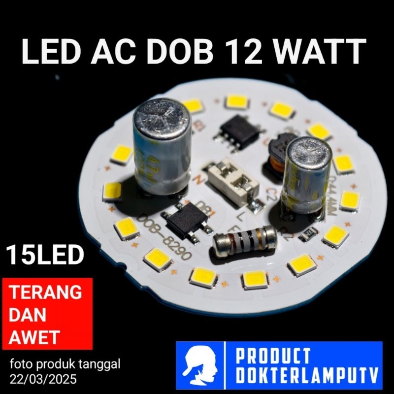PROMO LED AC DOB 12W SANGAT TERANG DAN EKONOMIS