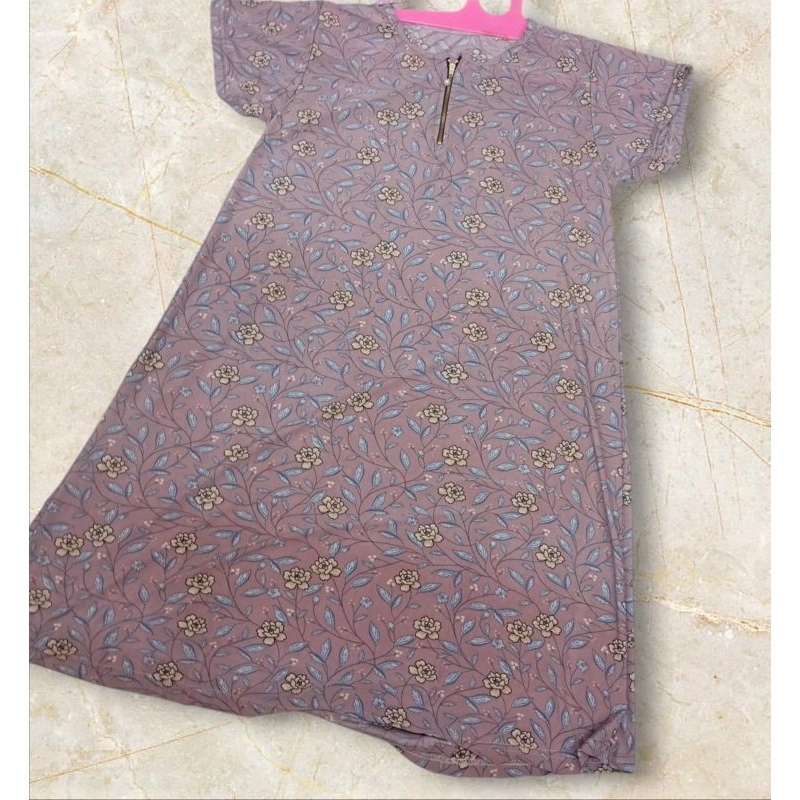 Daster Dress Wanita Jersey Korea Rok Klok Payung Zipper Resleting Kekinian