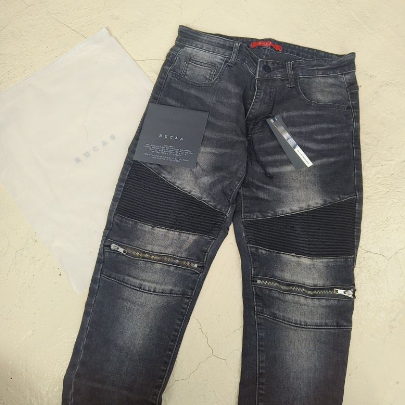 celana jeans denim rucas zipper black season 6 s6 zipper celana jeans rucas