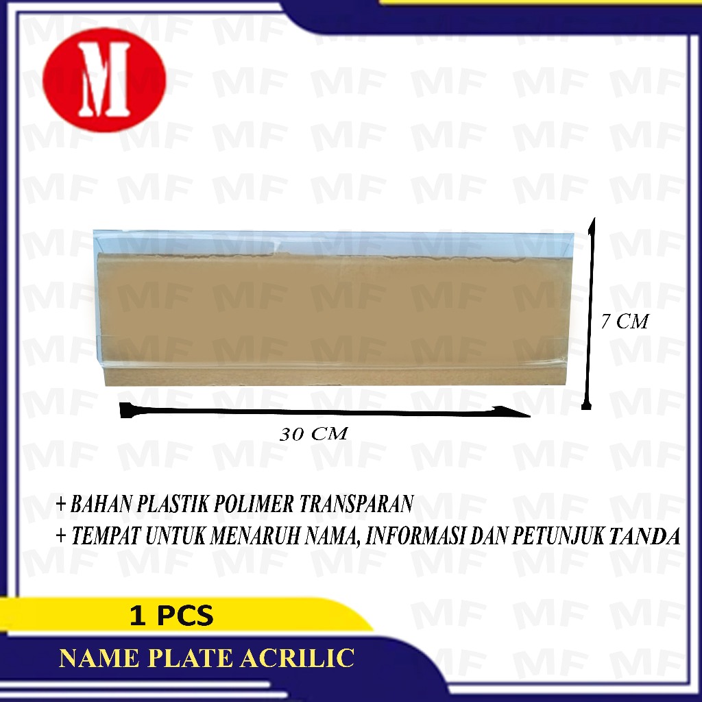 

Papan Nama Meja Acrylic 7x30cm/ Name Plate Acrylic