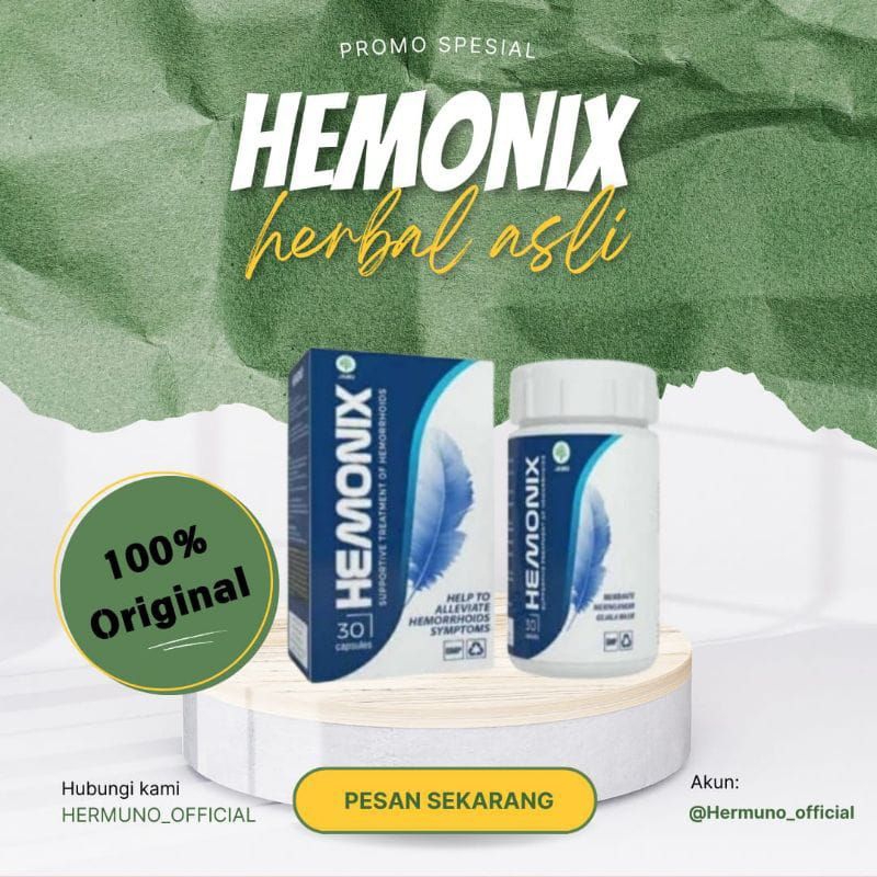 Hemonix Obat Wasir Ambeien Original Hemonix Asli Isi 30 Kapsul