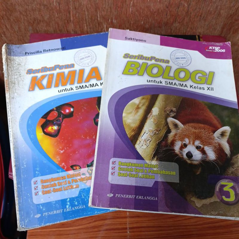 erlangga ktsp seribupena biologi/kimia kelas XII/12 SMA/MA