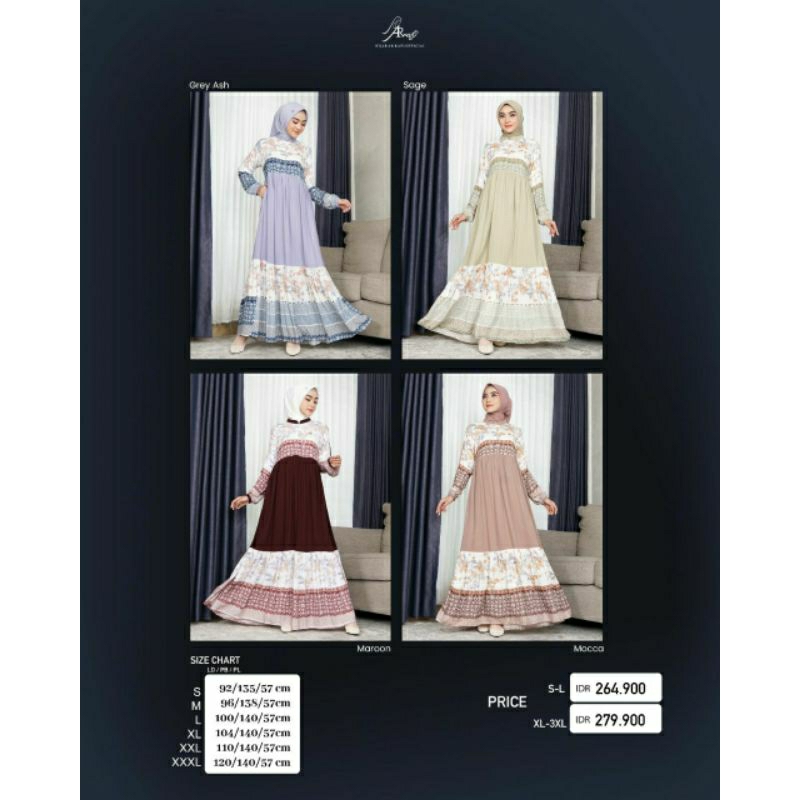 Jinan Dress Arrafi/Dress Arrafi/Dress Rayon/Arrafi ORI