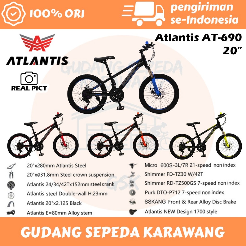 SEPEDA GUNUNG MTB ANAK ATLANTIS 690 20 INCH