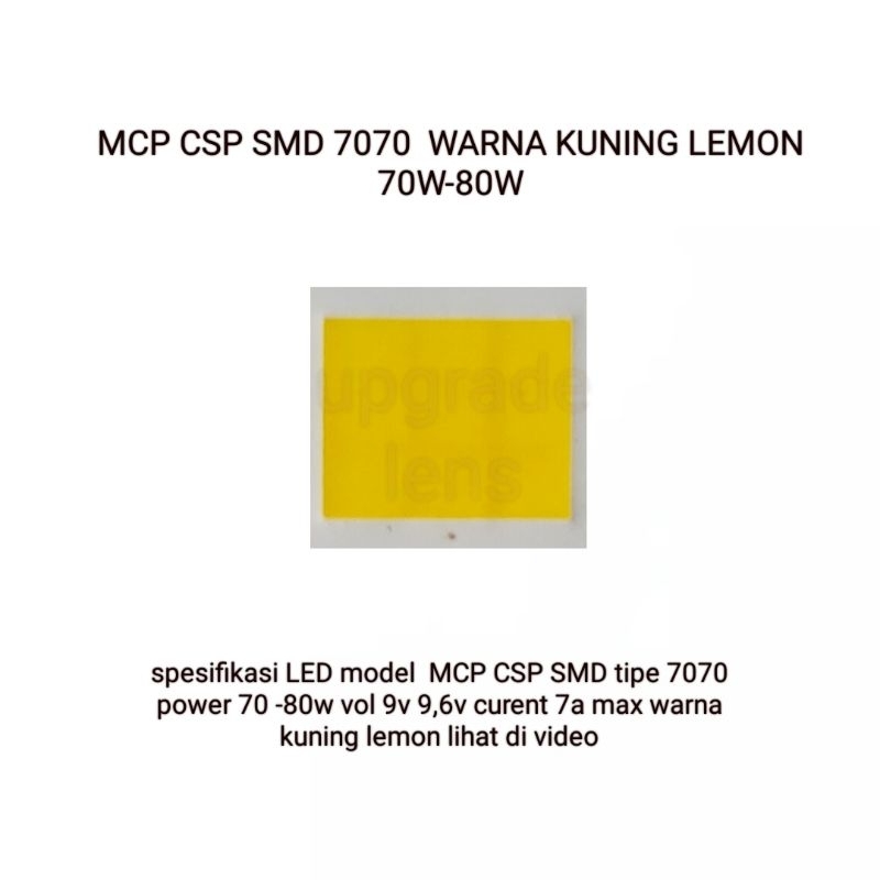 LED CIP LAMPU MOBIL MOTOR 70 - 75w 9V-7A KUNING LEMON 3500K