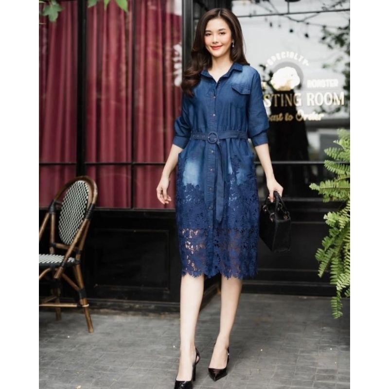 Dress Cutie Minute Premium Import Bangkok Dress Denim Premium Bangkok