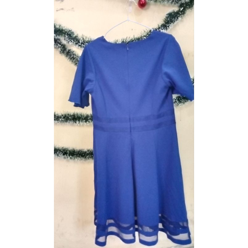 Dress biru elektrik preloved