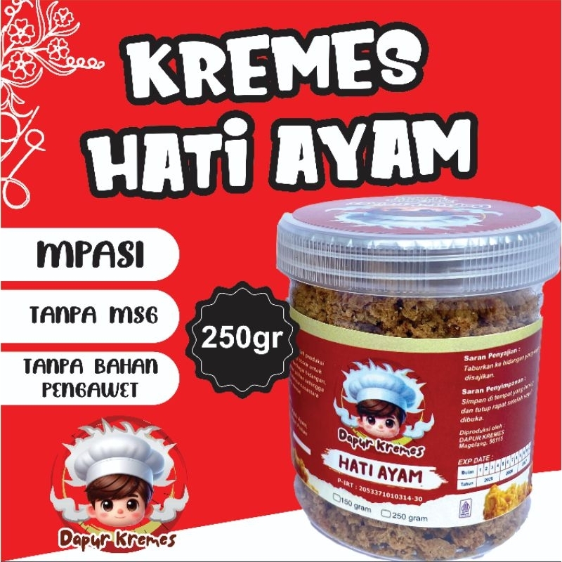 

Kremes | Kremes Hati Ayam 250gr | MPASI | Dapur Kremes