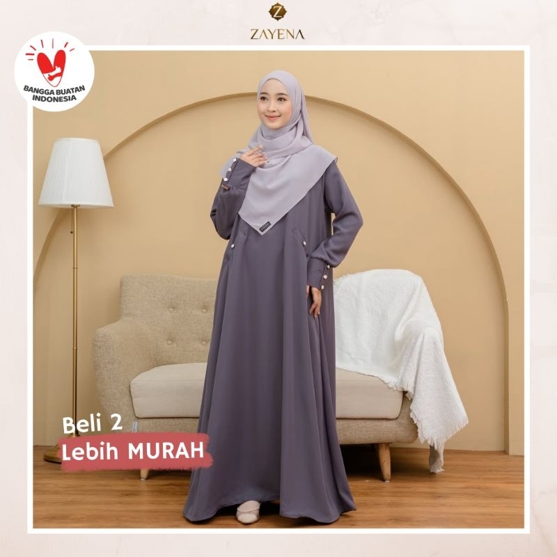 ZAYENA - Halima Abaya Haji Umroh Polos Jumbo