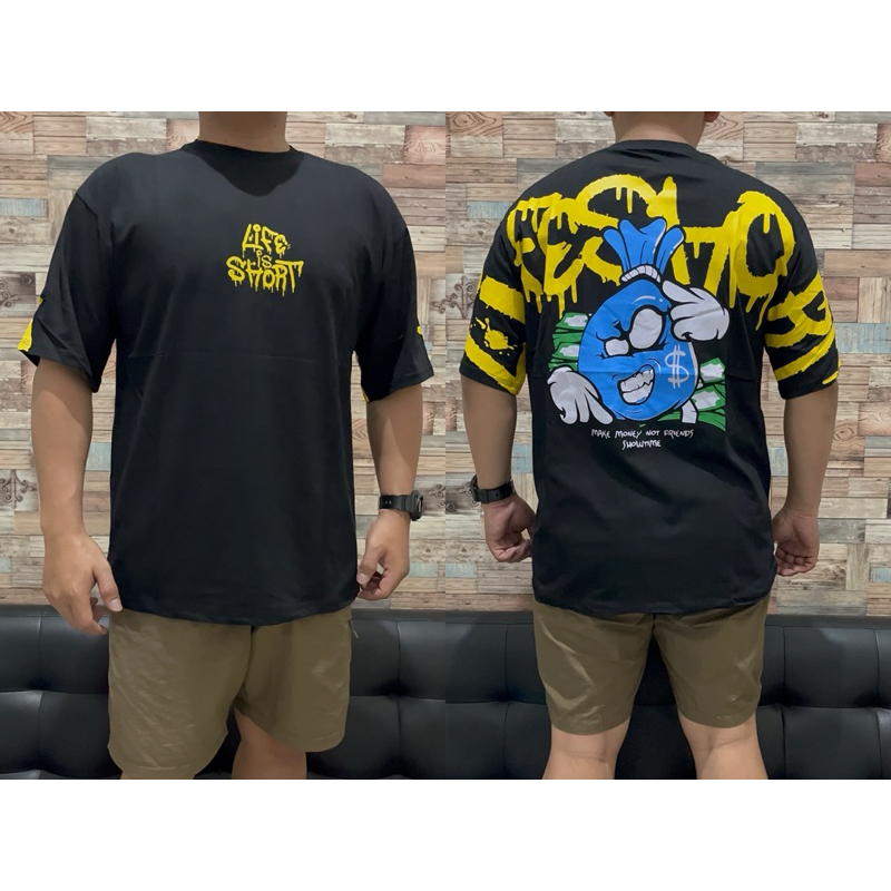 KAOS DISTRO 3XL BIGSIZE / KAOS OVERSIZE PRIA MOTIF BELAKANG TULISAN COTTON 30s SABLON PREMIUM