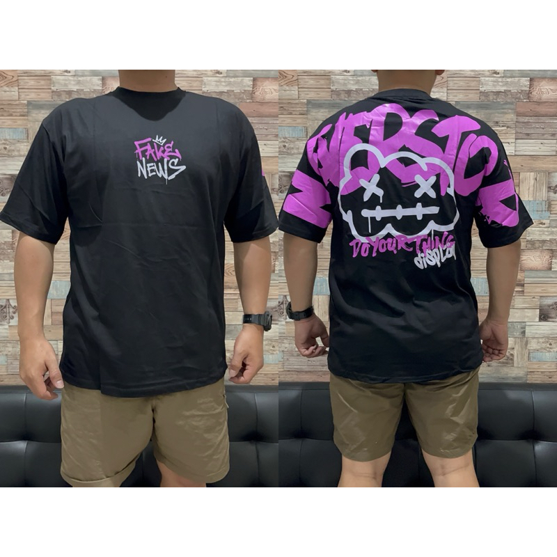 KAOS DISTRO 3XL BIGSIZE / KAOS OVERSIZE PRIA MOTIF BELAKANG TULISAN COTTON 30s SABLON PREMIUM