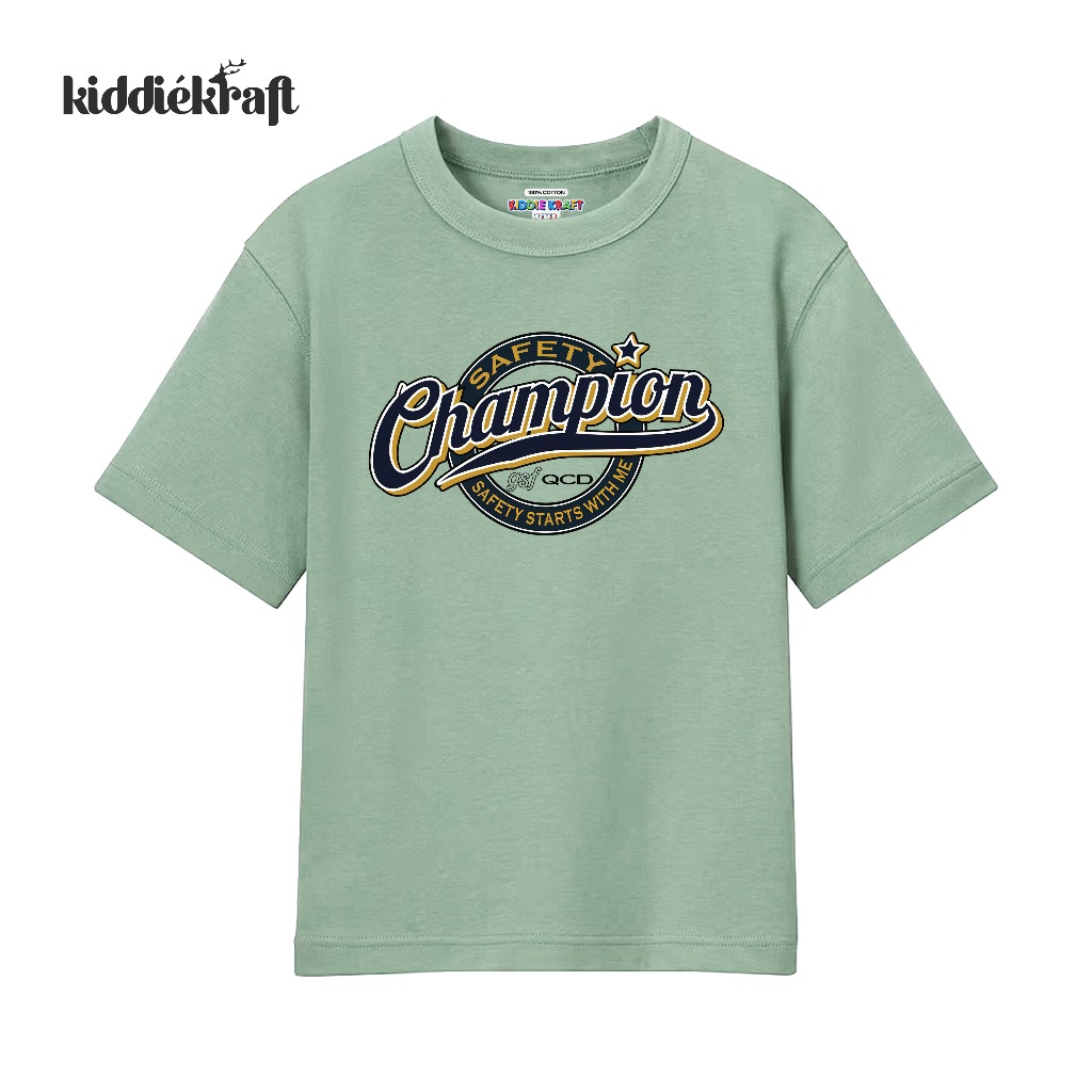 KiddieKraft - Kaos Anak Champion Baju Anak Champion Distro Cotton Combed Unisex - Champion Safety