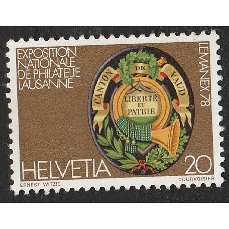 

A 11958 SATU BUAH PRANGKO HELVETIA SWISS TEMA EXPOSITION NATIONALE DE PHILATELIE LAUSANNE DENGAN KONDISI BELUM ADA CAP