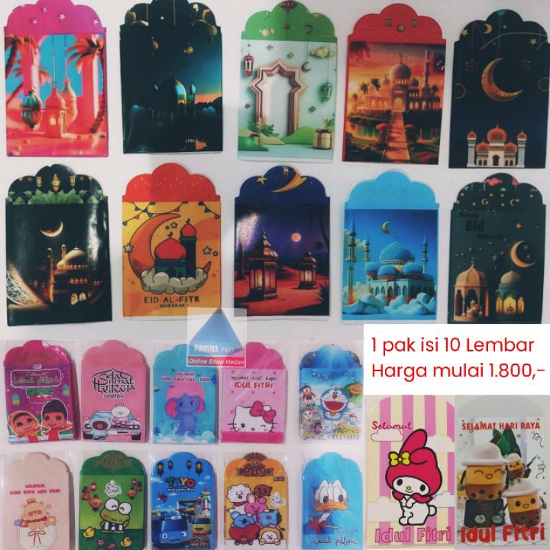 

Amplop Lebaran Medium Isi 10 Lembar THR Idul Fitri Karakter Kartun Muslim Masjid Murah