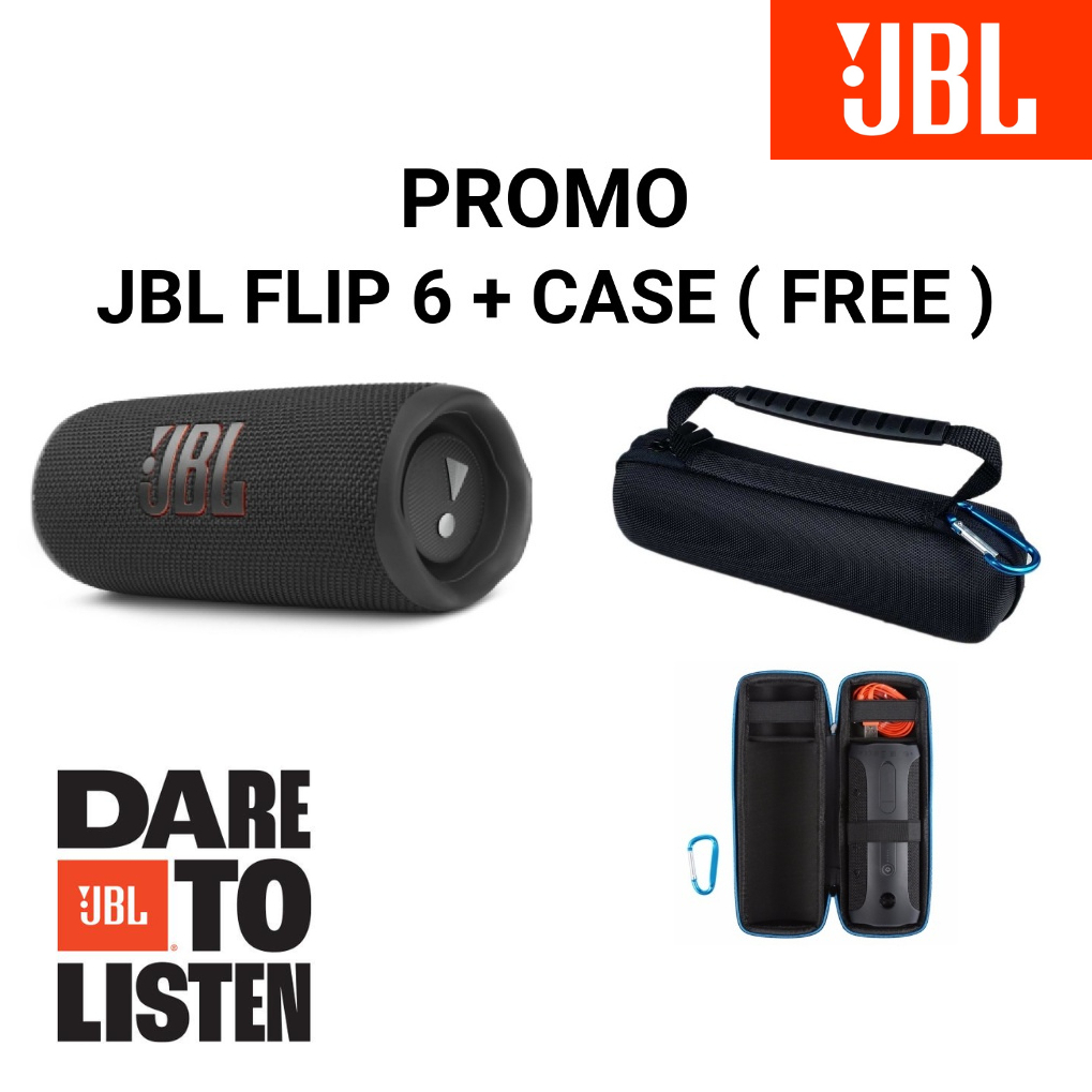 Speaker JBL FLIP 6 Black Original / JBL Flip6 Portable Waterproof Portable Speaker Garansi Resmi IMS