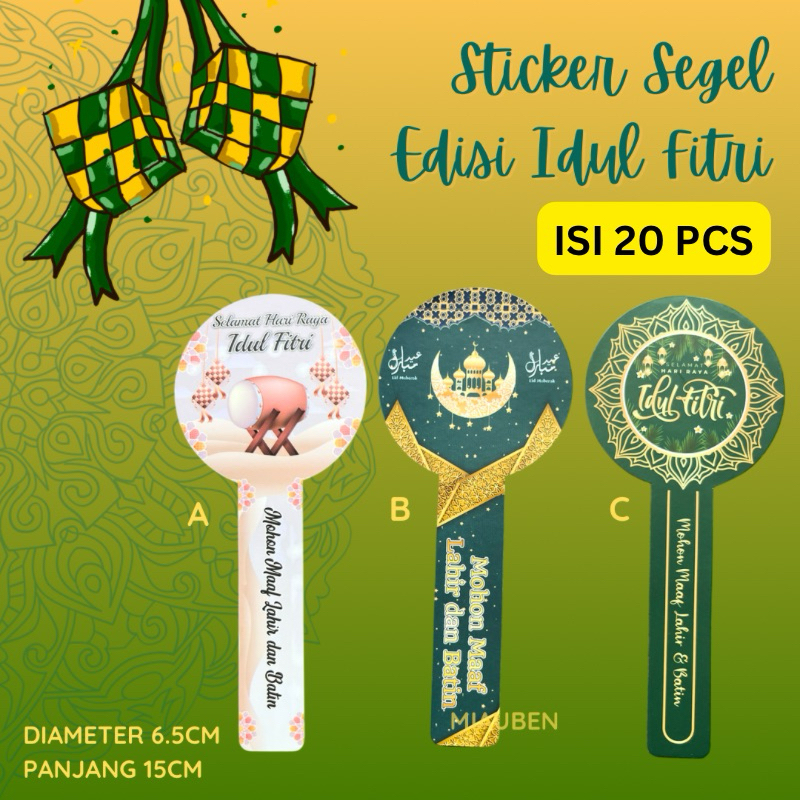 

limited instant isi 20 sticker segel toples lebaran idul fitri stiker hampers eid mubarak