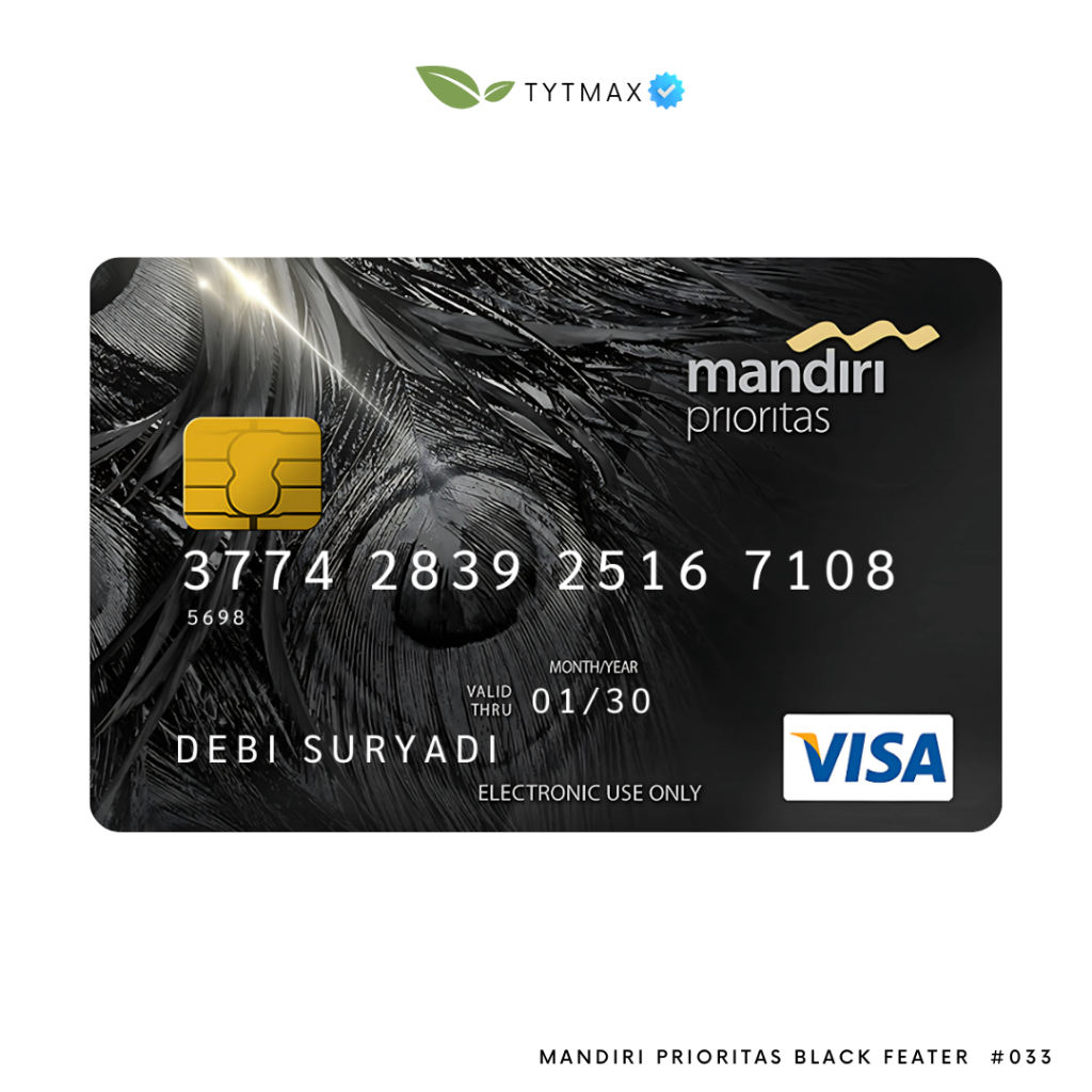 

mandiri prioritas black feater #033 / Dummy Credit Card / Fake Premium ID Card