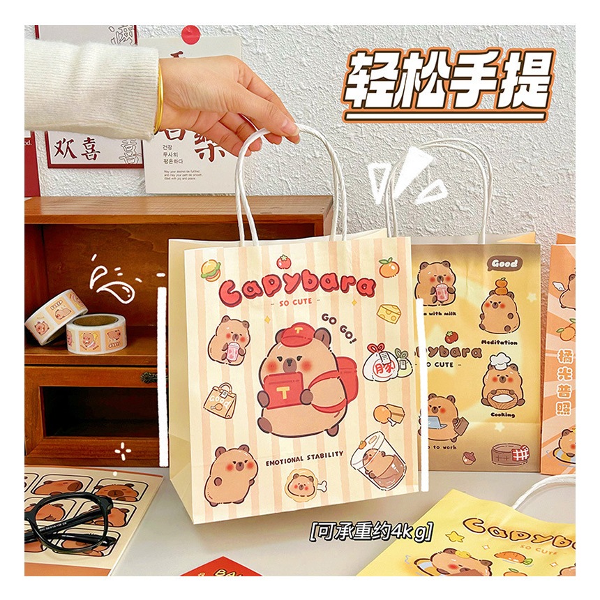 

[CUTIE BABY] Paper Bag Capybara/ Tas Kertas Capybara / Tas Goodie Bag Capybara