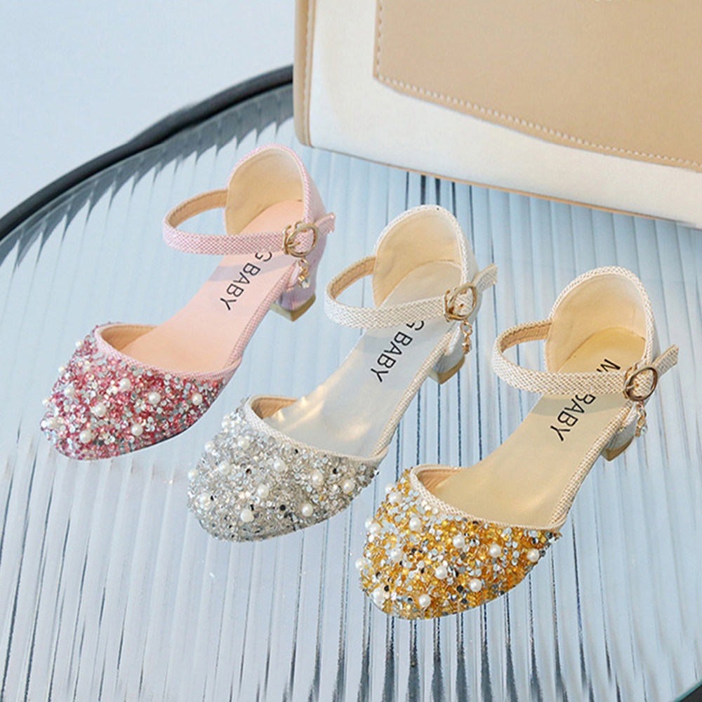 Sepatu Pesta Low Heels Cantik Anak Perempuan Blink Party Shoe Girl Cewek Korean Fashion (ZH-SS282)