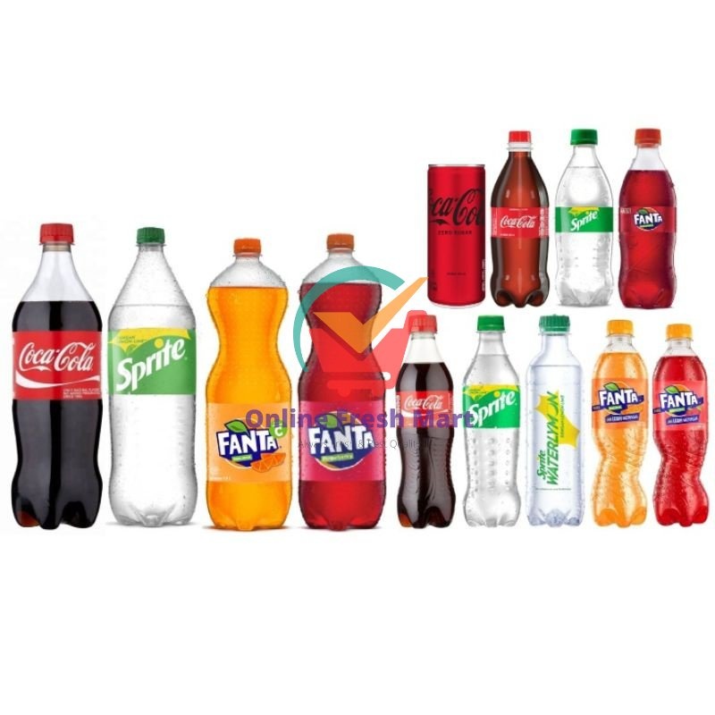 

Coca-Cola Sprite Orange Fanta Minute Maid Pulpy Frestea 1 L dan 1.5 L