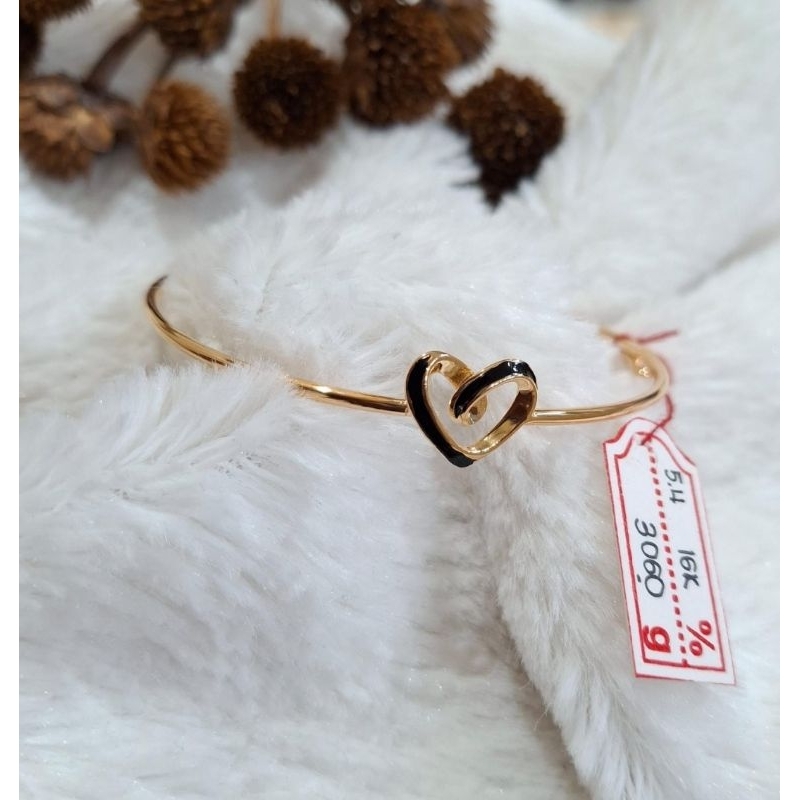 Gelang bangle emas 70 hati hitam