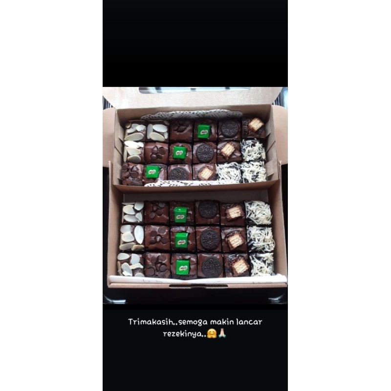 

fudgy brownies sekat ukuran 20X20