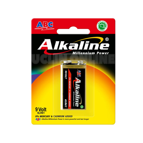 BATERAI ABC 9 VOLT ALKALINE Baterai ABC Alkaline 9V / Baterry Kotak 9 Volt