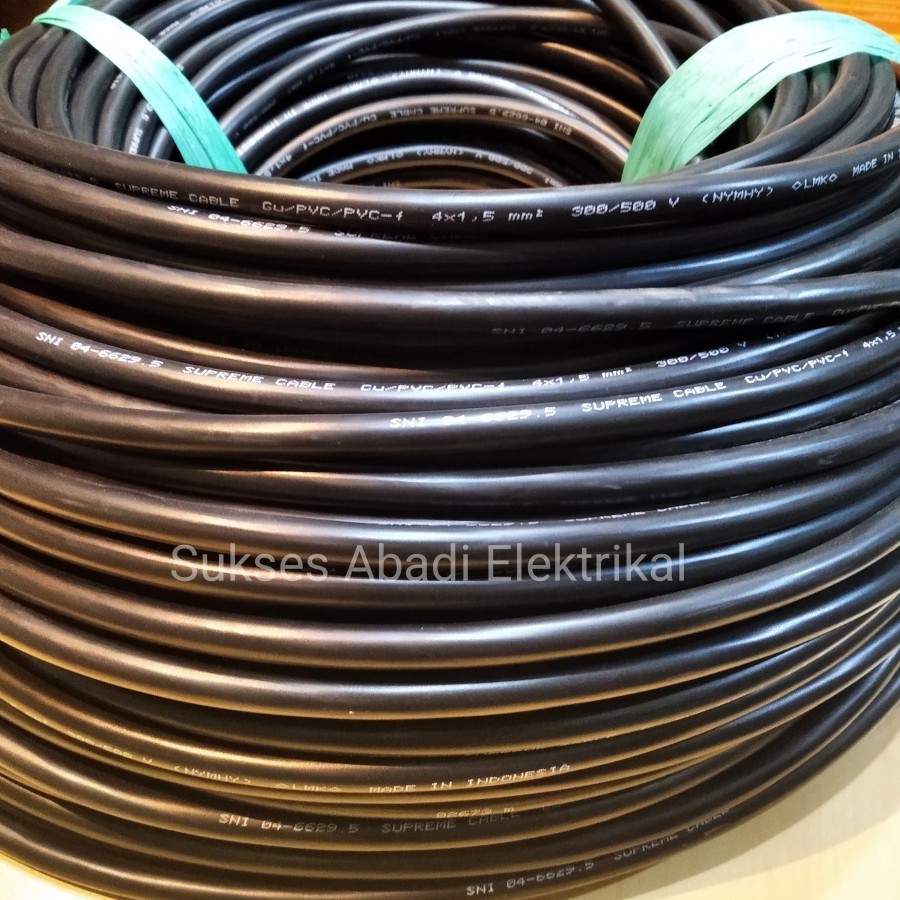 Kabel Serabut NYYHY / NYMHY 4 x 1,5mm Supreme METERAN