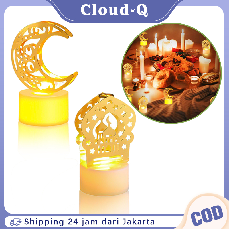 Lampu Lilin LED Lebaran Ornamen Lentera Lilin Candle Light Souvenir Lentera Ramadhan LED Lilin