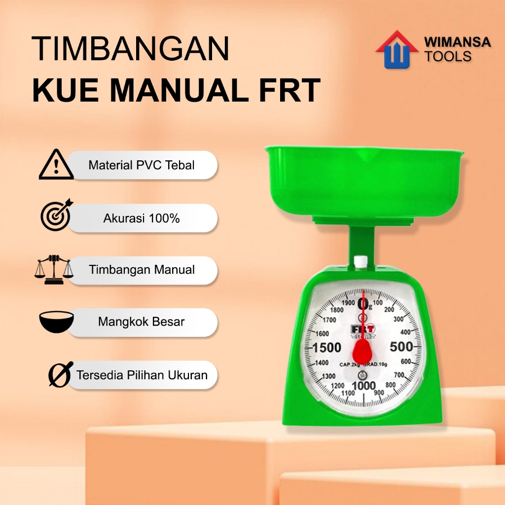 WMS-TIMBANGAN KUE MANUAL 3 KG FRT - MANUAL CAKES SCALE