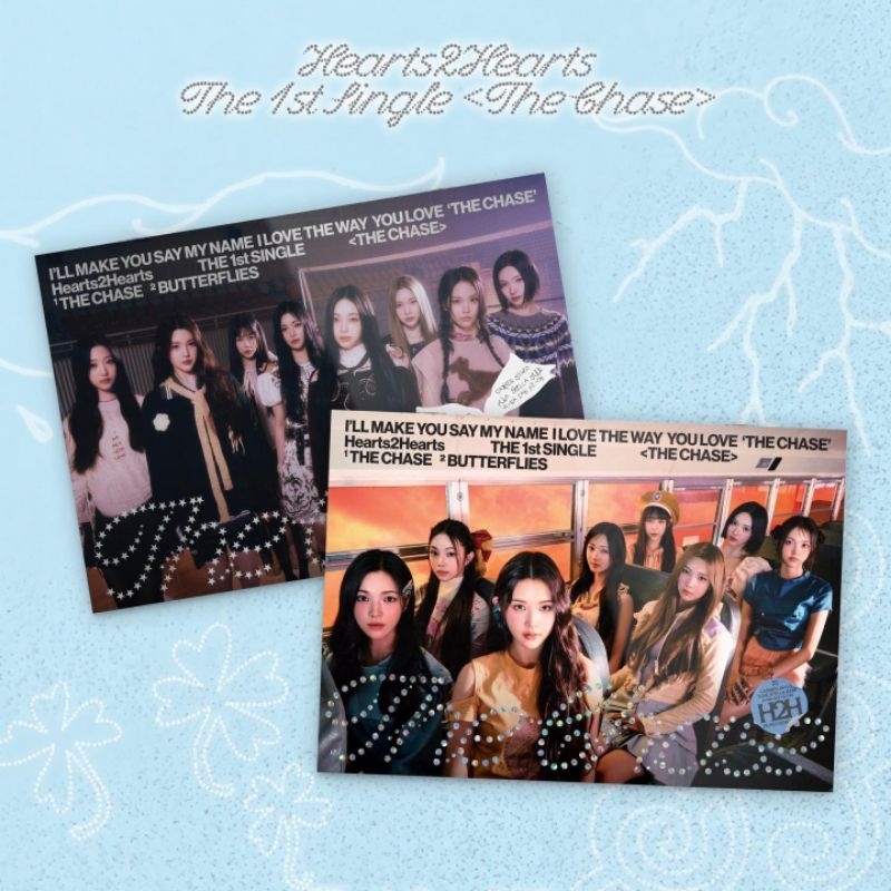 [PO KOREA] Hearts2hearts H2H 1st Single Album The Chase Photobook ver purple orange sealed photocard