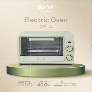 Roschel Electric Oven Kapasitas 12 L 12L 12-L Mini Oven Mini Low Watt 400 W Hemat Listrik Pemanas Ga