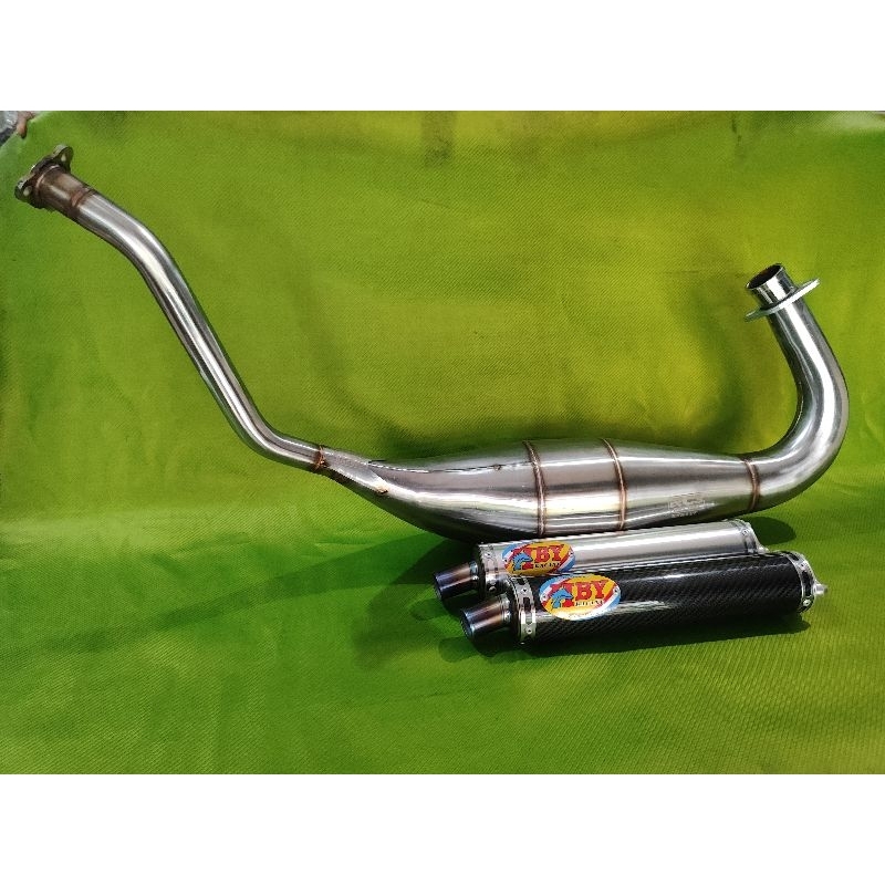 knalpot HBY ninja R RR super cobra perut Chamber Rc3
