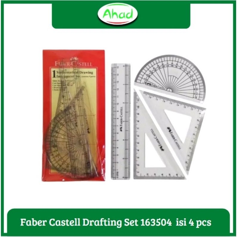 

Faber Castell Penggaris Drafting 163504 penggaris set isi 4 pcs