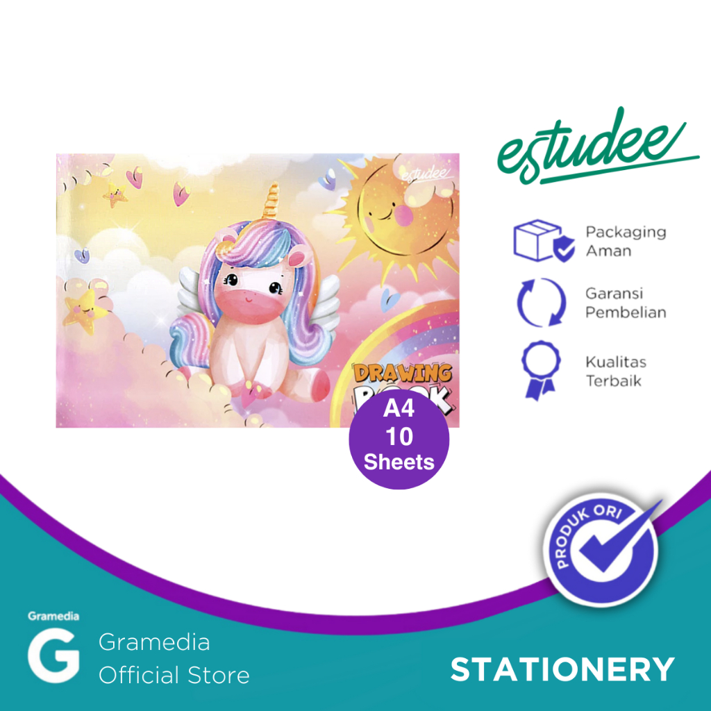 

Estudee Drawing Book A4 J Unicorn Fantasy