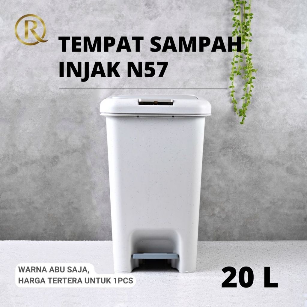 Tempat Sampah Injak N57 Tong Sampah Dapur Kamar Berpedal 20L