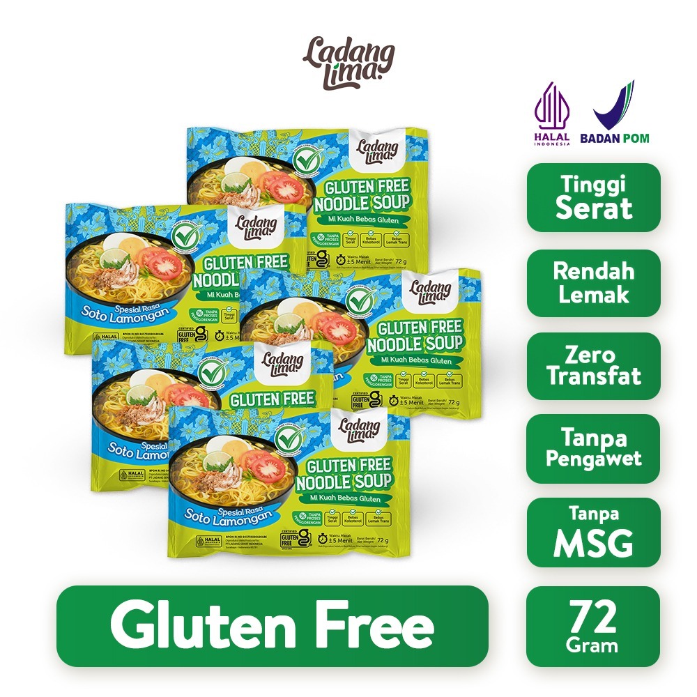 

5 pcs Rasa Soto Lamongan - Mie Gluten Free Ladang Lima