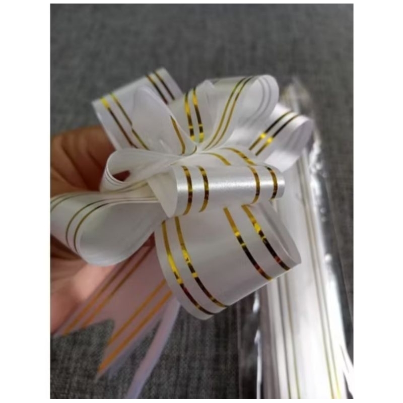 

Pita Serut Tarik 30mm /Pita Kado / Panjang 47 cm /Per Pack isi 10 pcs