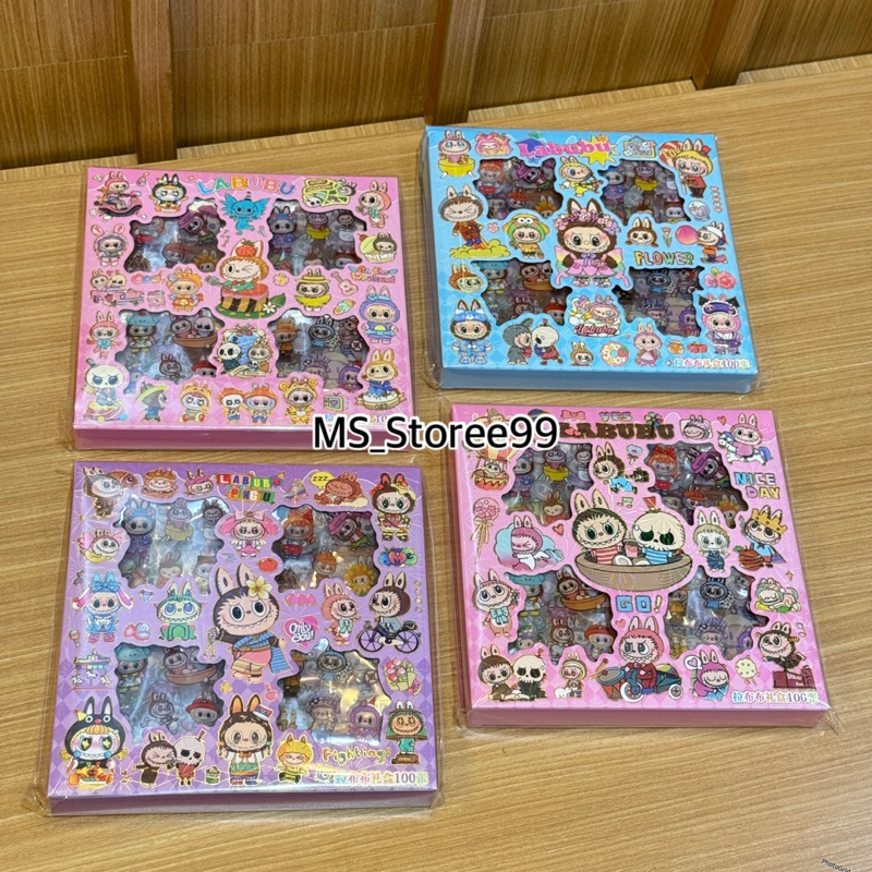 

Sticker Labubu viral korea aesthetic isi 100pcs waterproof stiker lucu / Stiker Sanrio Lotso momo anne capybara