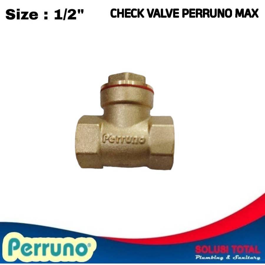 Check Valve 1/2 PERRUNO MAX Inch Klep Tabok 1/2" By Onda Swing Valve