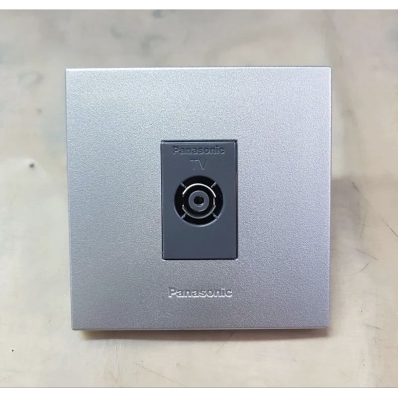 Panasonic Stop Kontak / Socket Outlet TV / Antena Silver Style E Eco