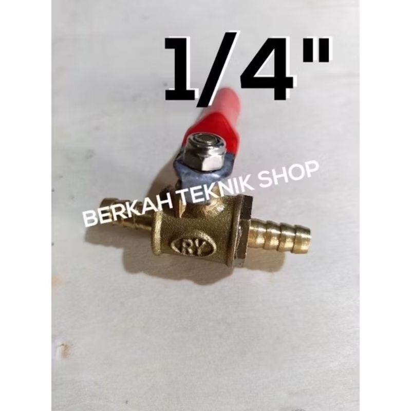 KRAN BENSIN FULL KUNINGAN ring pas treker kunci mahkota T sock cvt