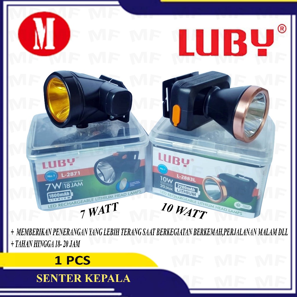 Luby Senter Kepala 7 Watt/10 Watt